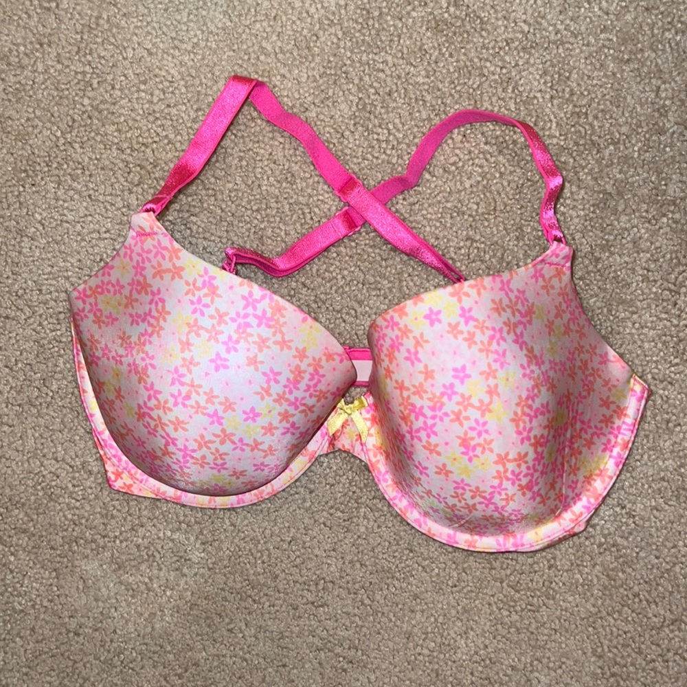 Victoria’s Secret Bra size 34DD (pink, orange, and yellow floral)
